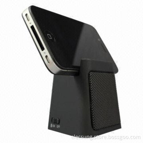 Portable Speaker, Cute Design with Mobile Docking, Line-in, CE, FCC, RoHS Marks